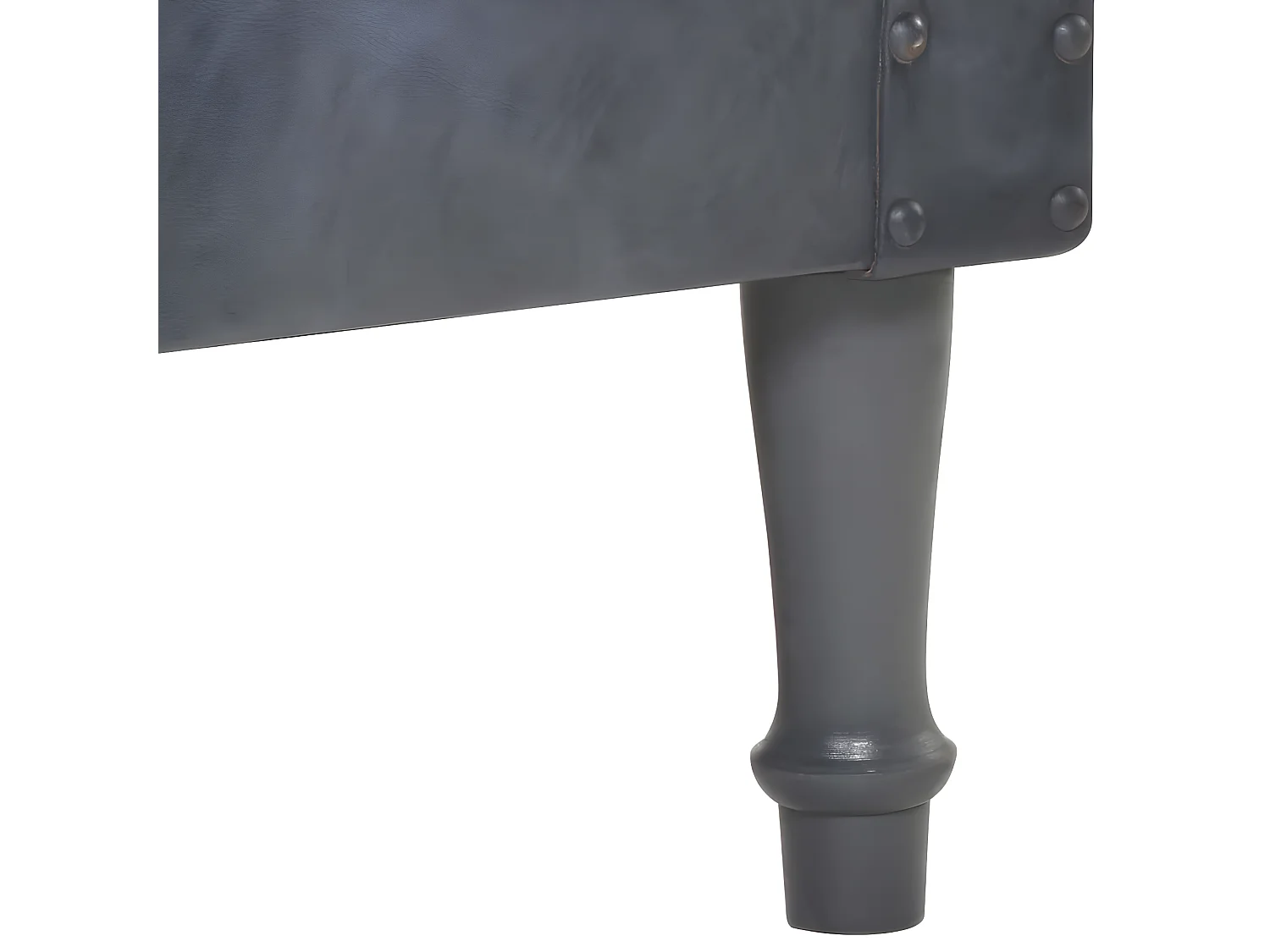 Poltrona grigia in vera pelle