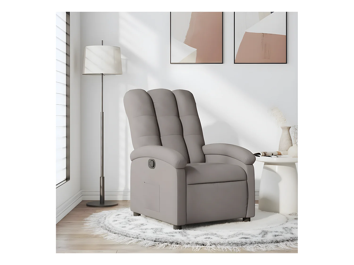 Fauteuil inclinable Taupe Tissu