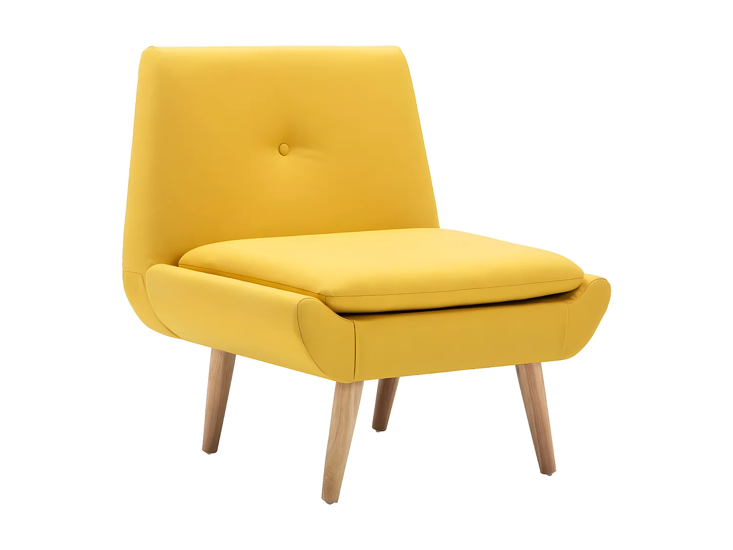 Sillón sin brazos Tela Amarilla