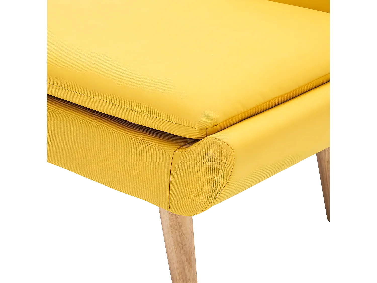 Sillón sin brazos Tela Amarilla