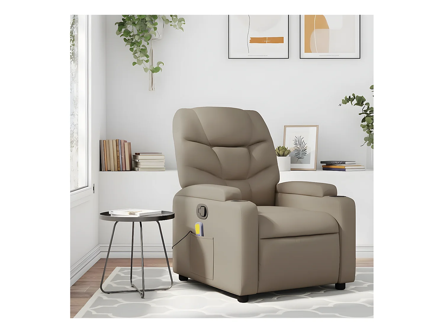 Fauteuil de massage inclinable Cappuccino Similicuir