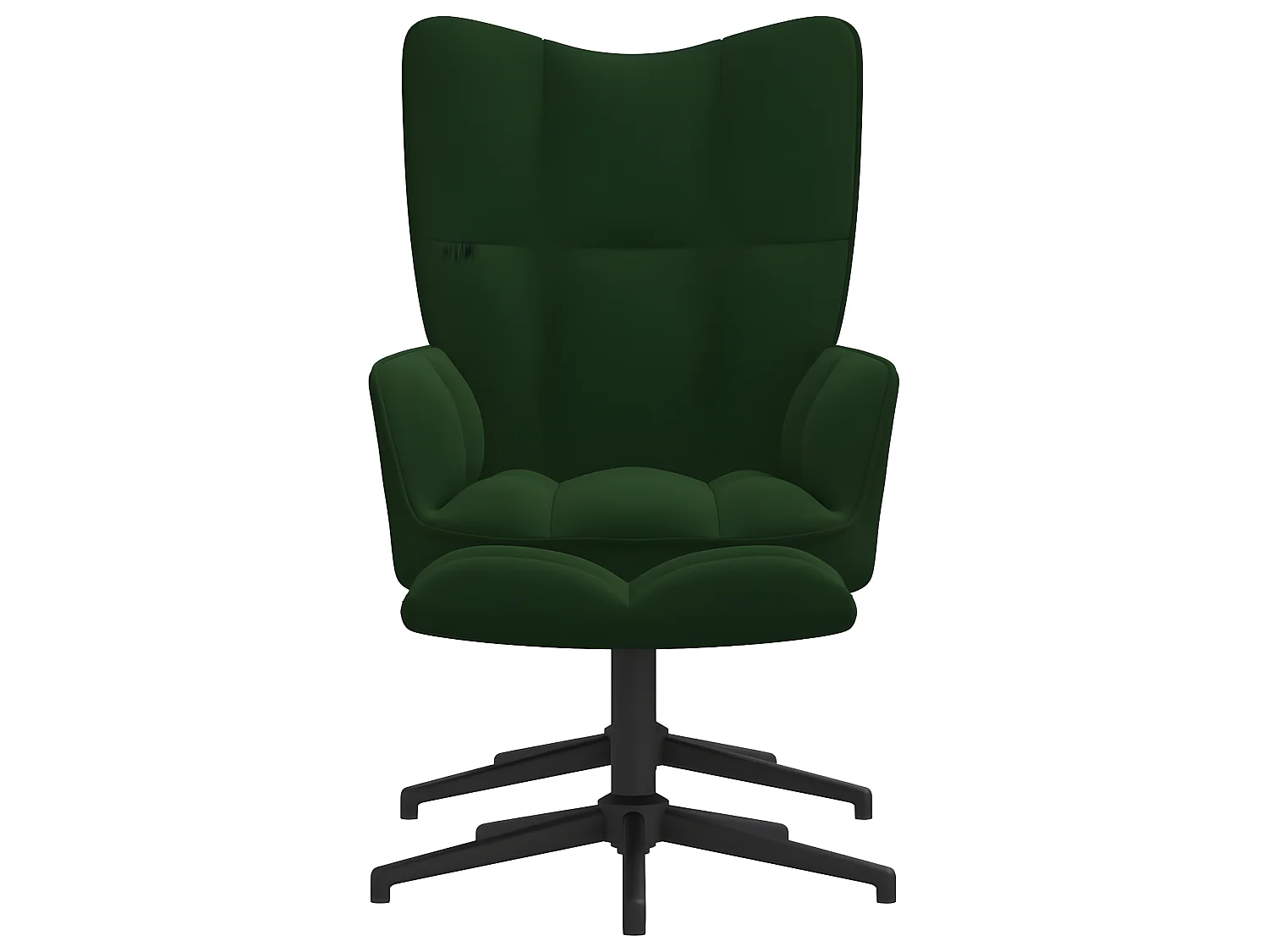 Chaise de relaxation avec repose-pied Vert foncé Velours