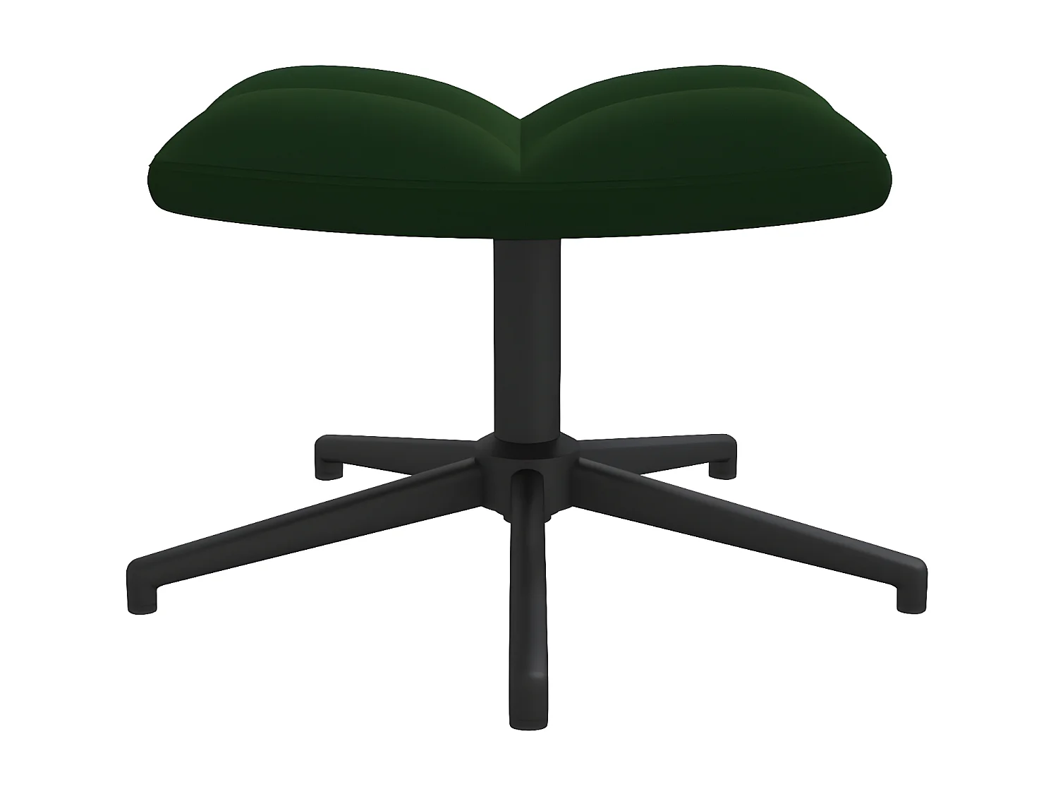 Chaise de relaxation avec repose-pied Vert foncé Velours