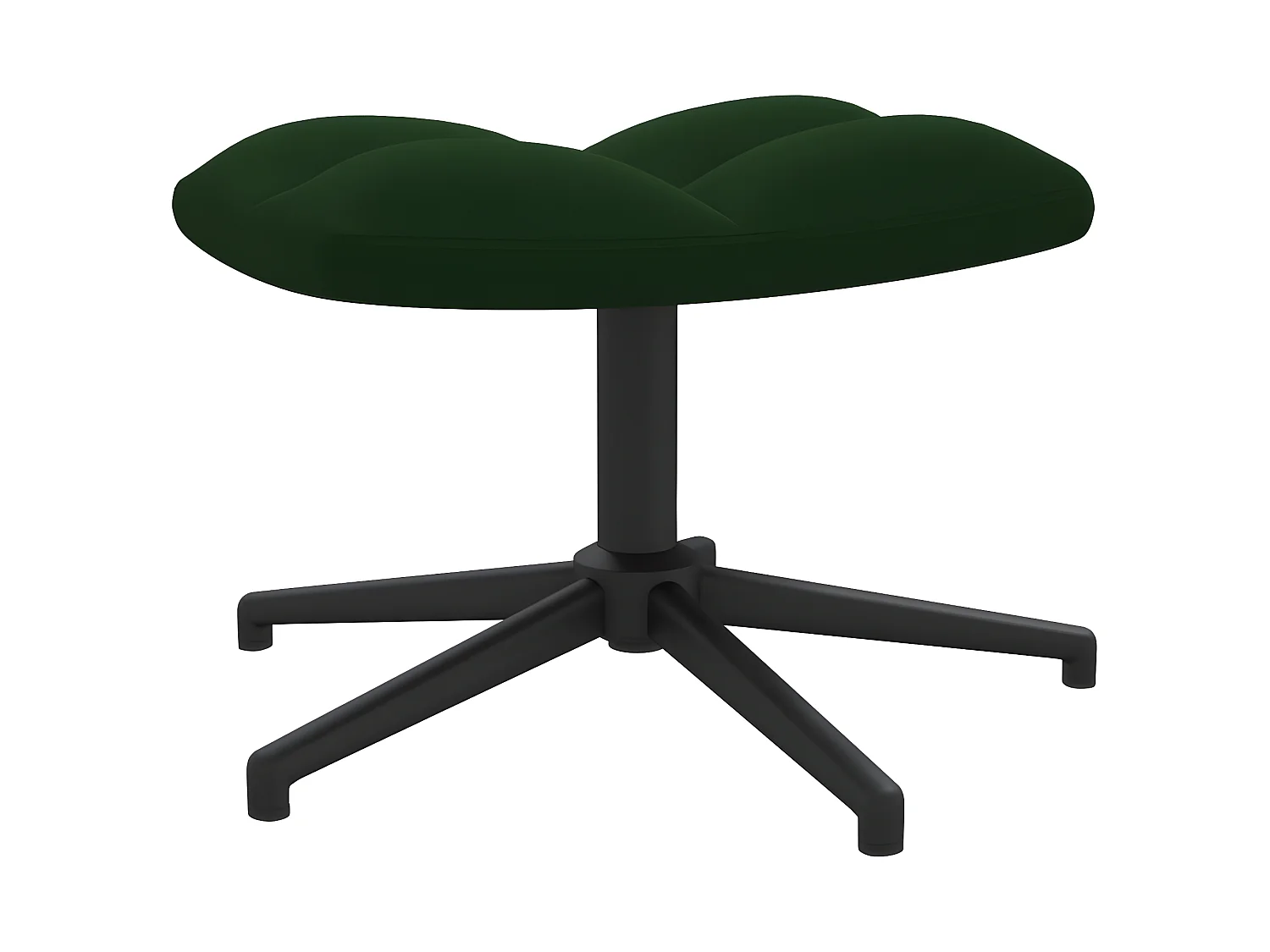 Chaise de relaxation avec repose-pied Vert foncé Velours