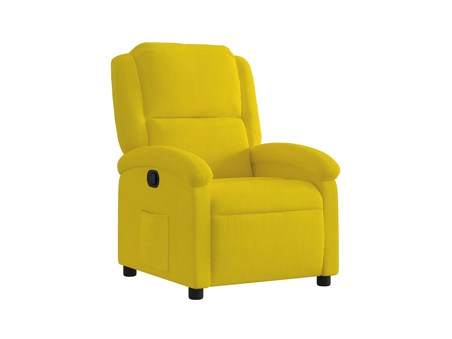 Fauteuil inclinable jaune velours