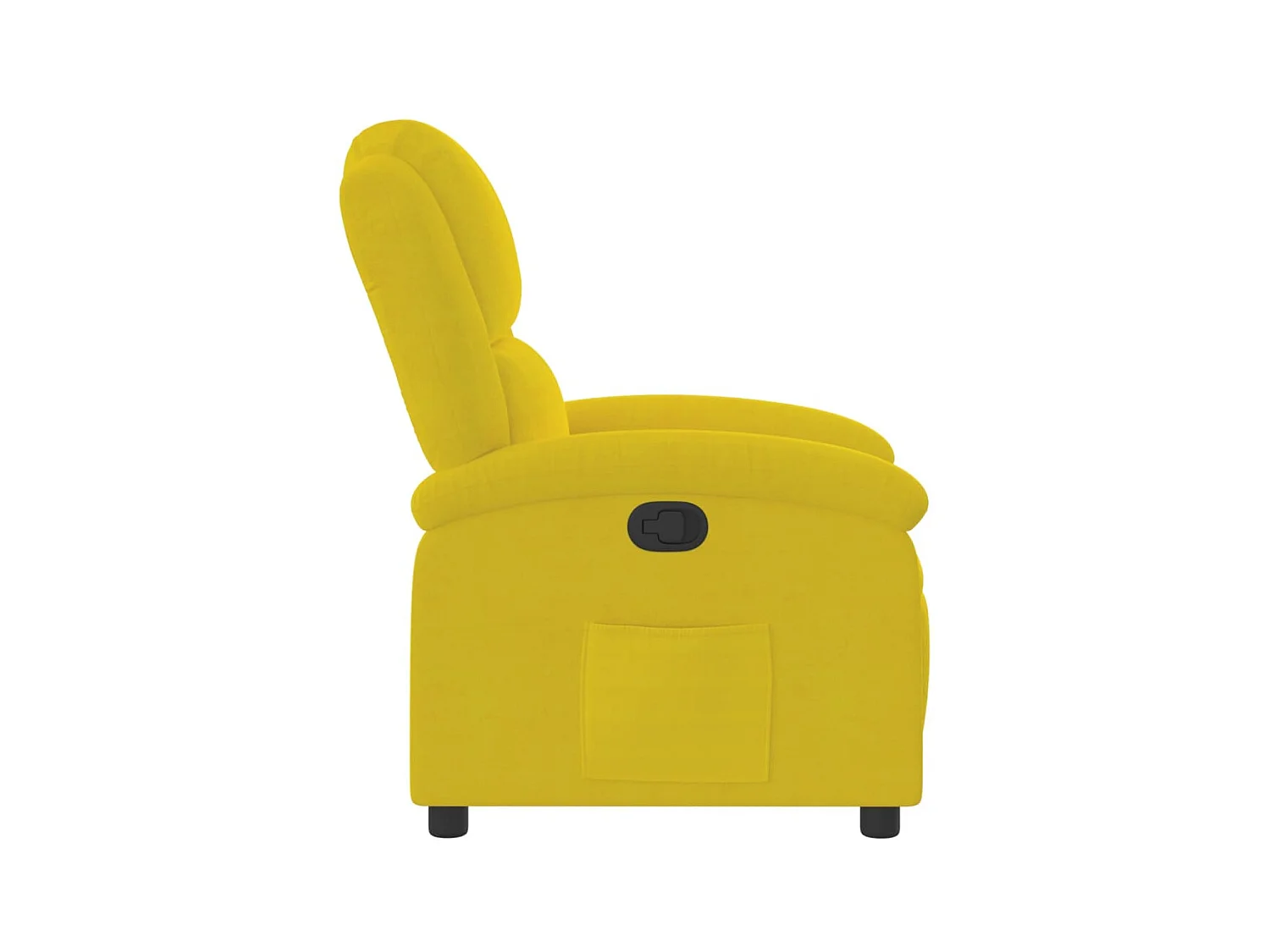 Fauteuil inclinable jaune velours