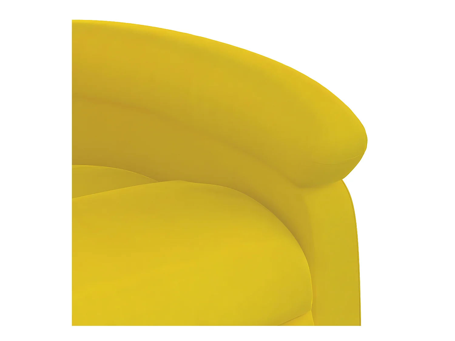 Fauteuil inclinable jaune velours