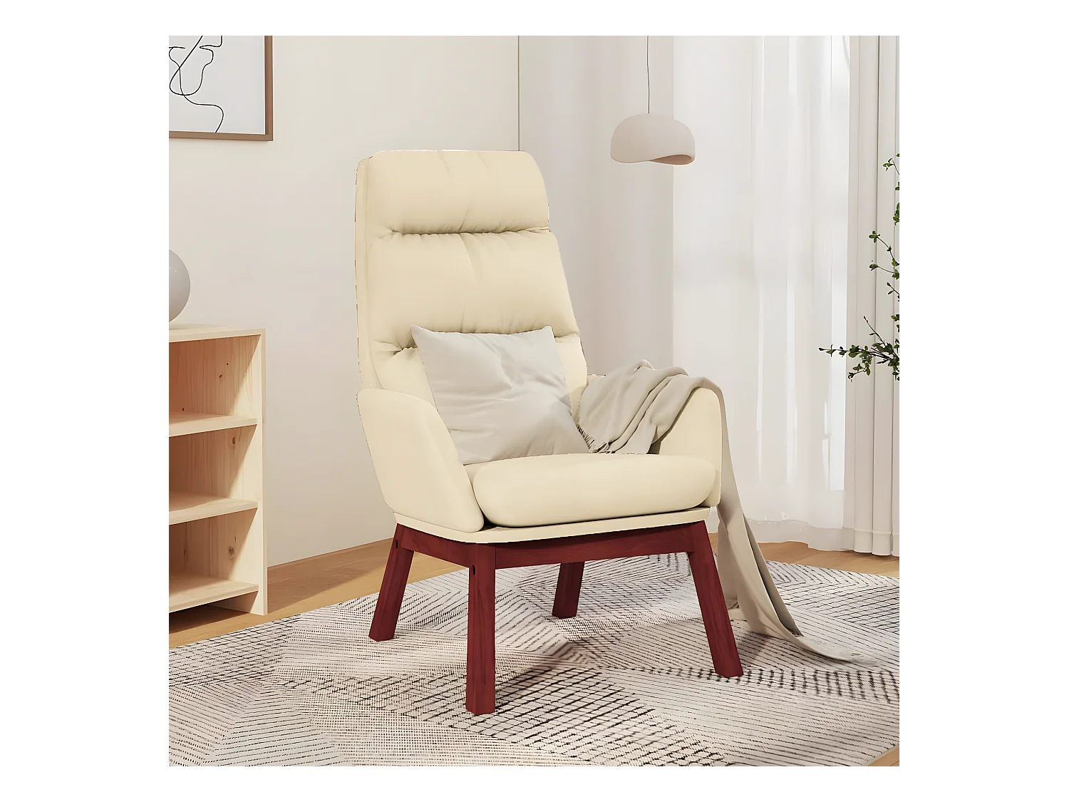Chaise de relaxation Crème Tissu