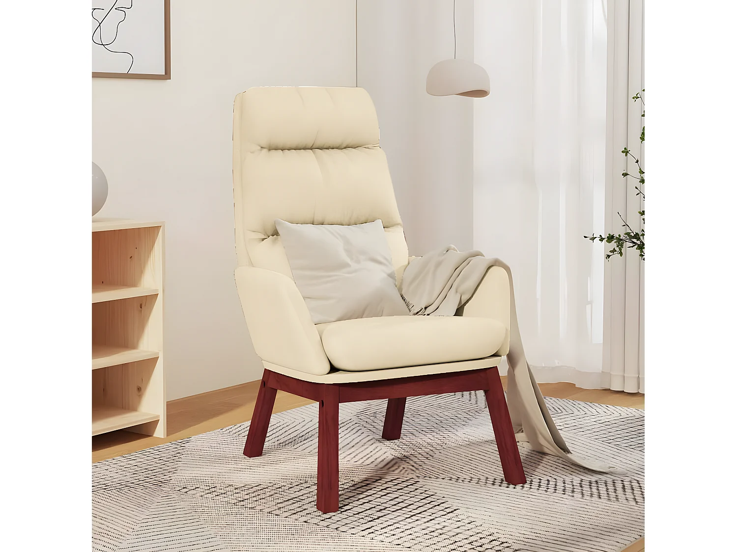 Chaise de relaxation Crème Tissu