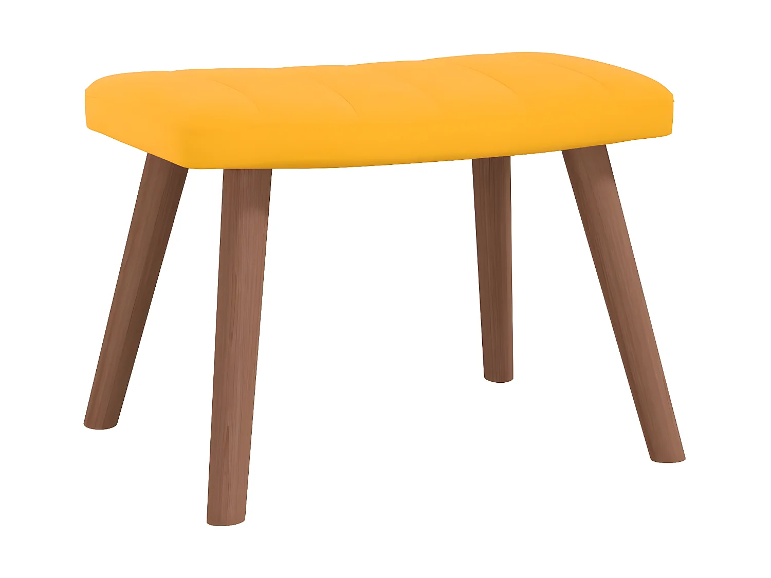 Sillón de relajación con reposapiés Terciopelo amarillo mostaza