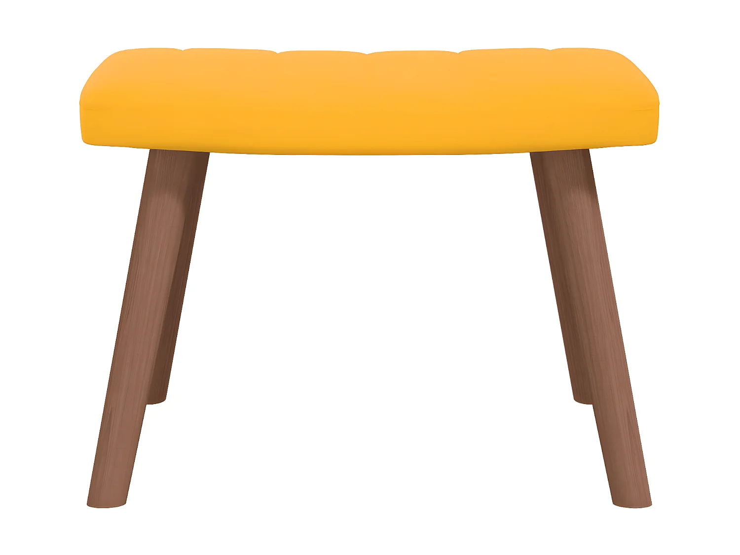 Sillón de relajación con reposapiés Terciopelo amarillo mostaza