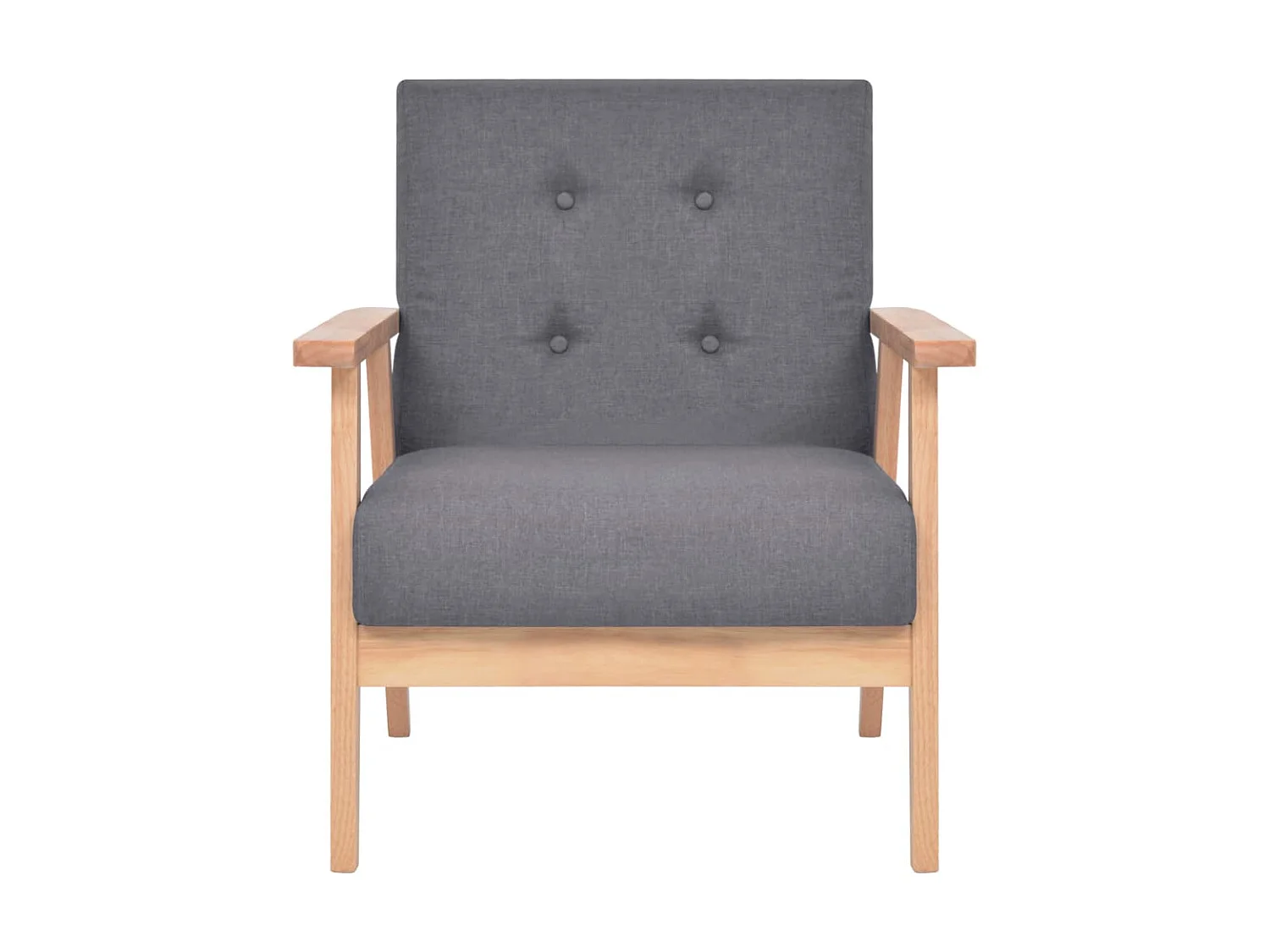 Fauteuil Donkergrijze Stof