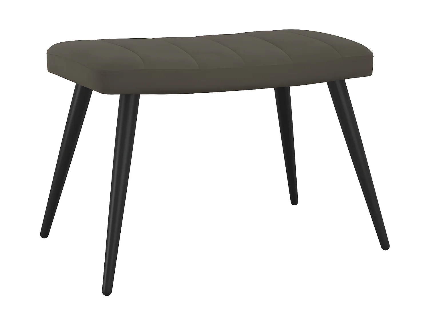 Chaise de relaxation avec repose-pied Gris foncé Velours