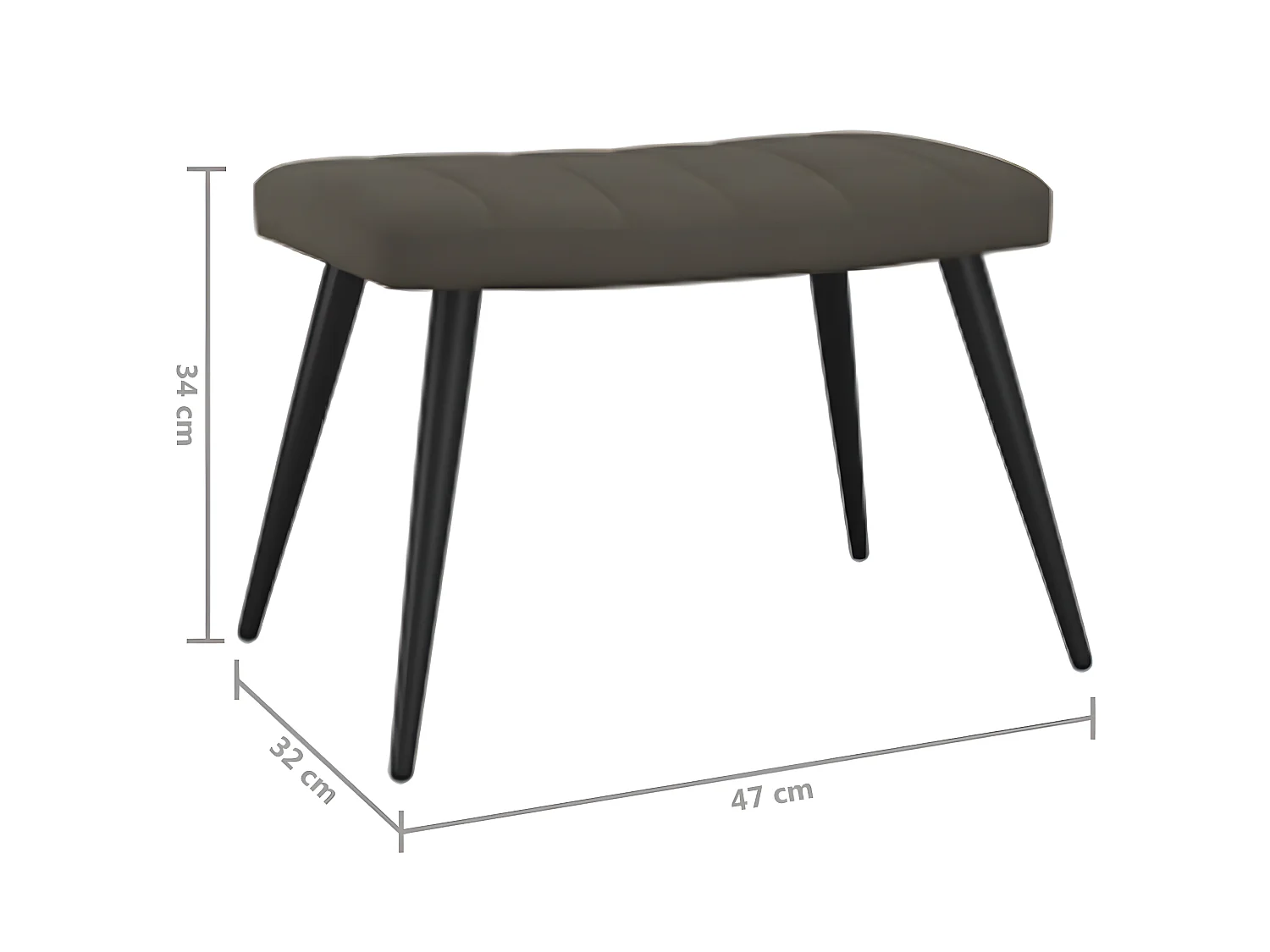 Chaise de relaxation avec repose-pied Gris foncé Velours