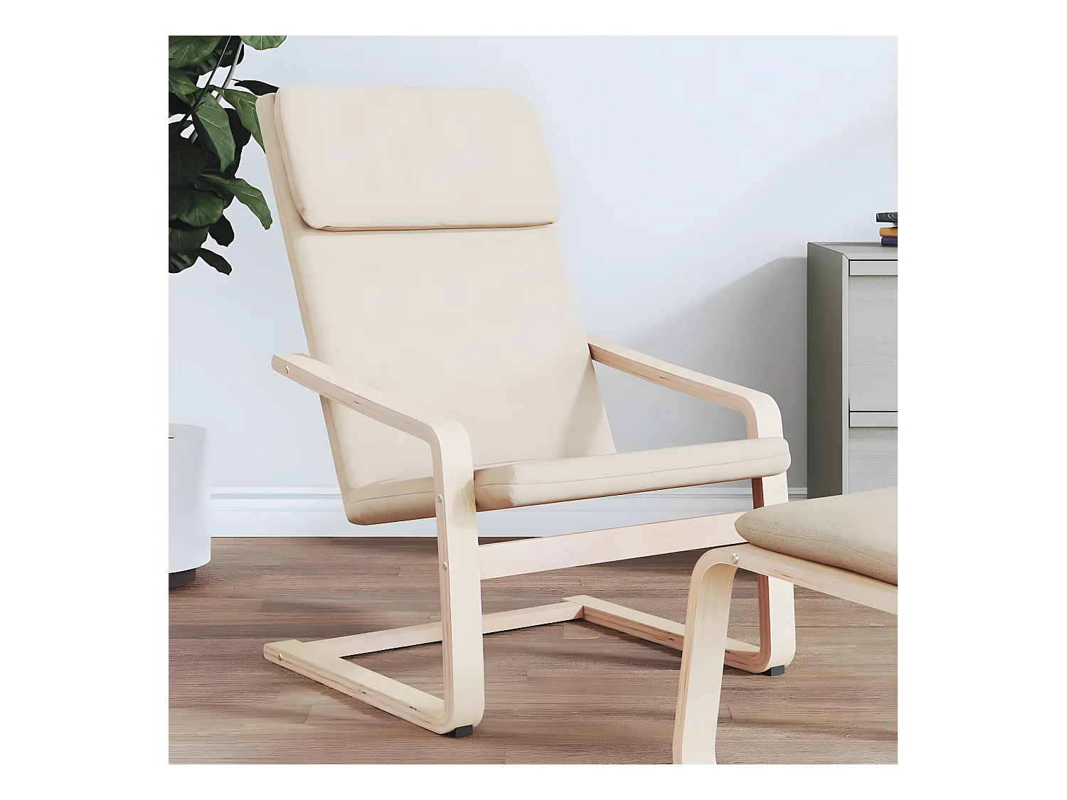 Chaise de relaxation Crème Tissu