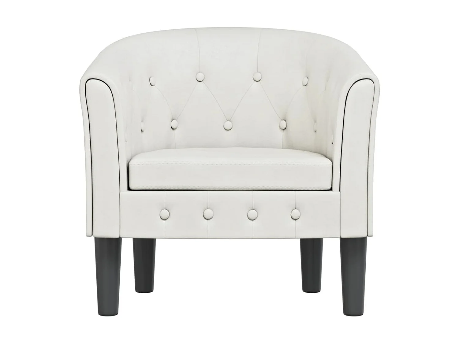 Sillón convertible en piel sintética blanca