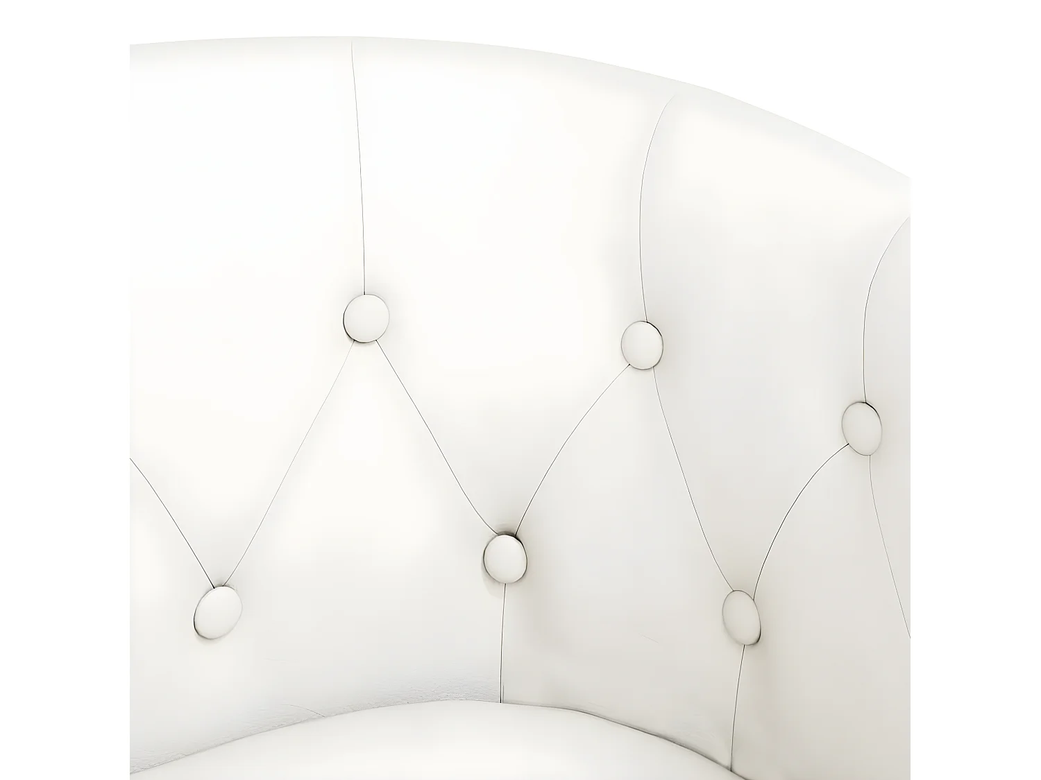 Sillón convertible en piel sintética blanca