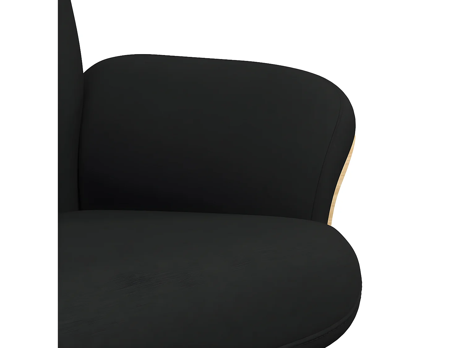 Sedia reclinabile con poggiapiedi in tessuto nero