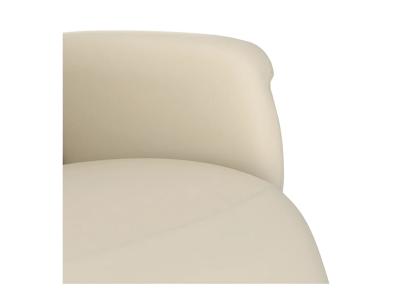 Fauteuil inclinable avec repose-pieds crème similicuir
