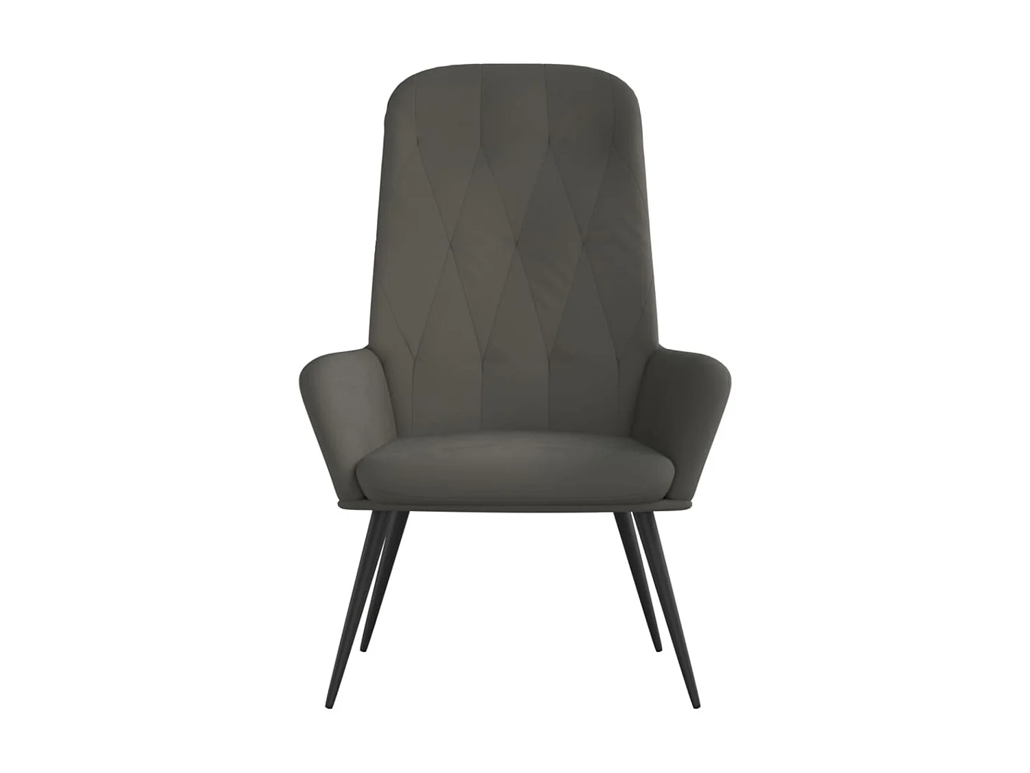 Chaise de relaxation Gris foncé Velours