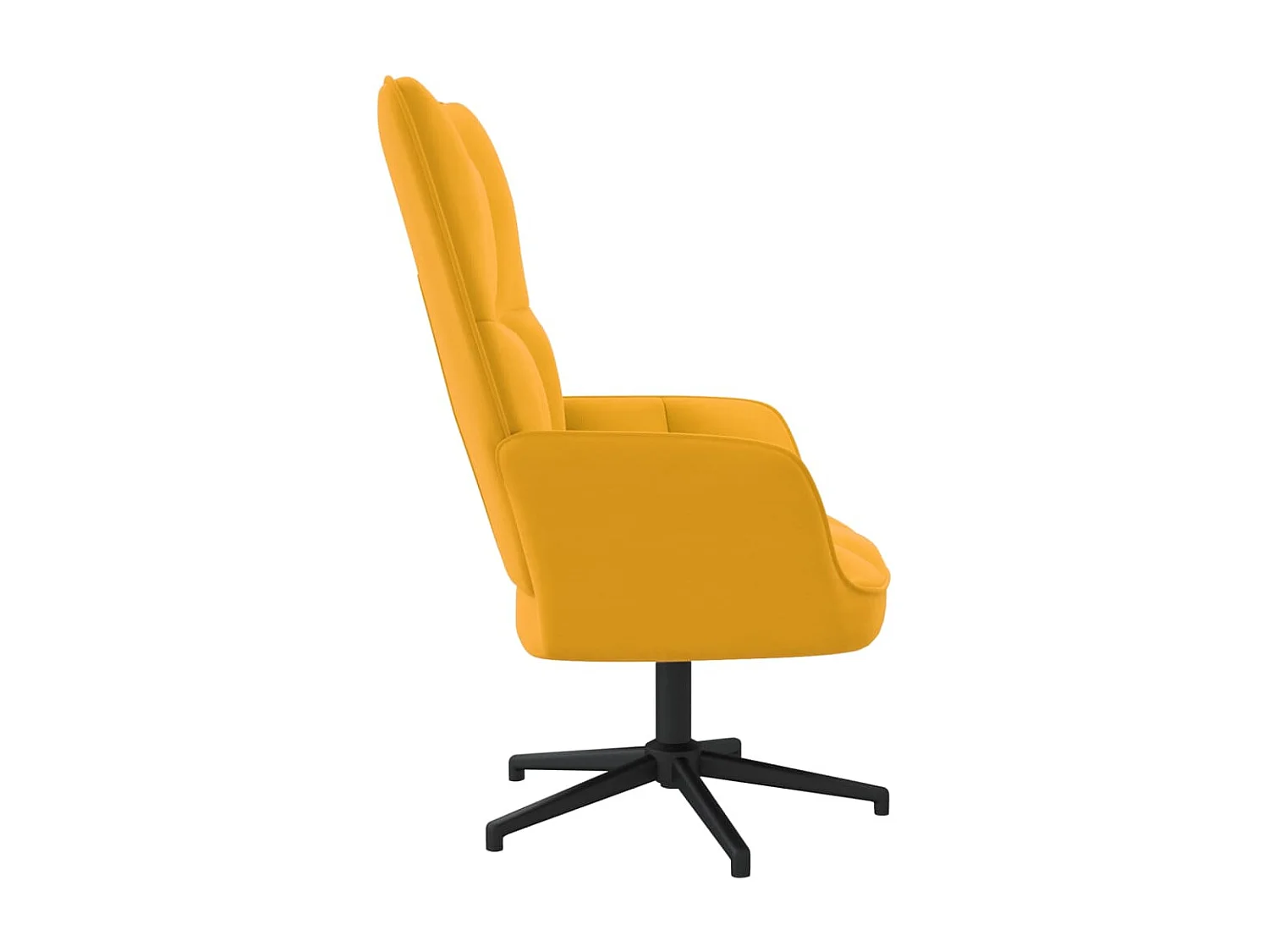 Sillón de relajación Terciopelo amarillo mostaza