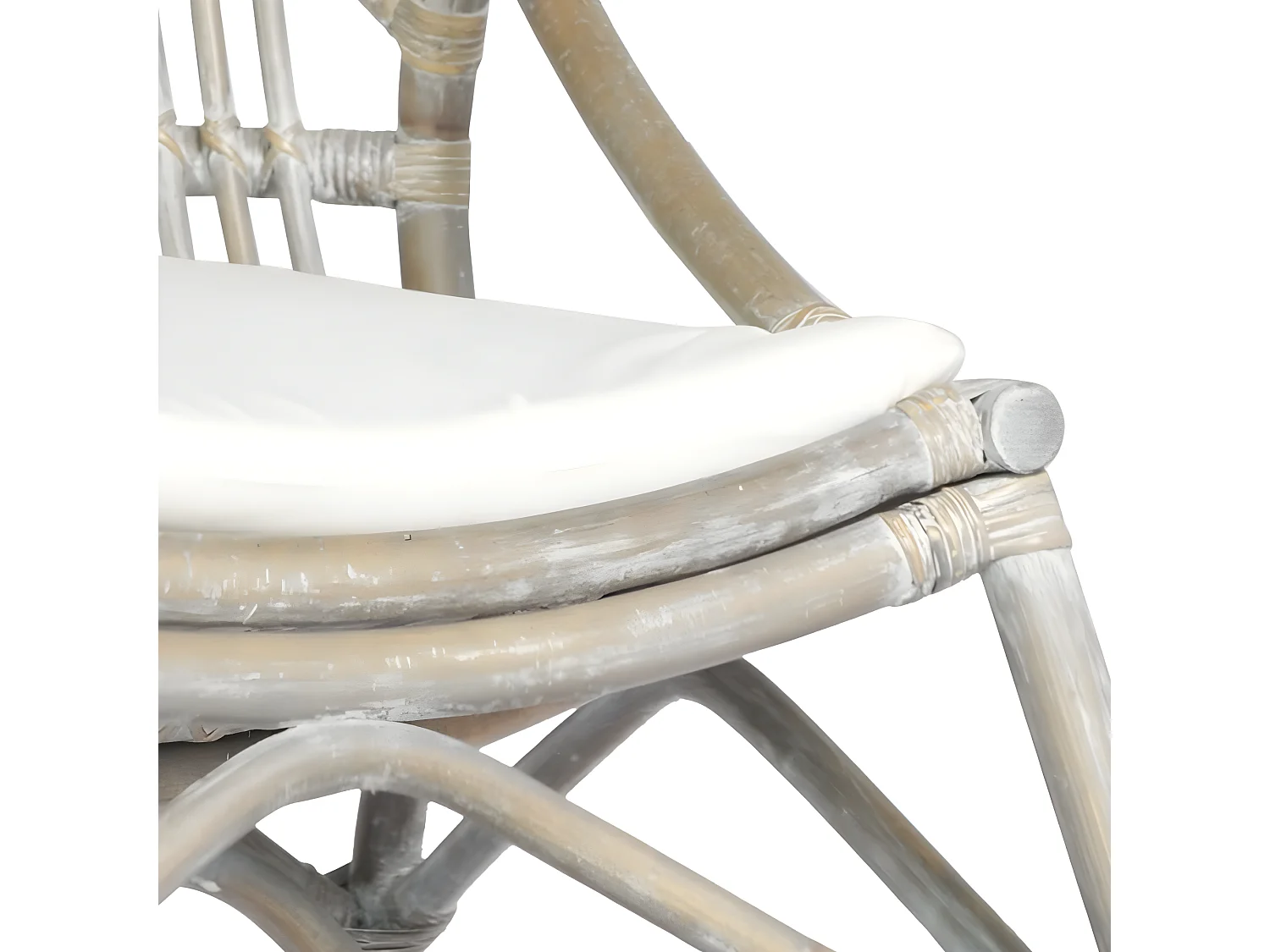 Chaise en rotin Gris Lin