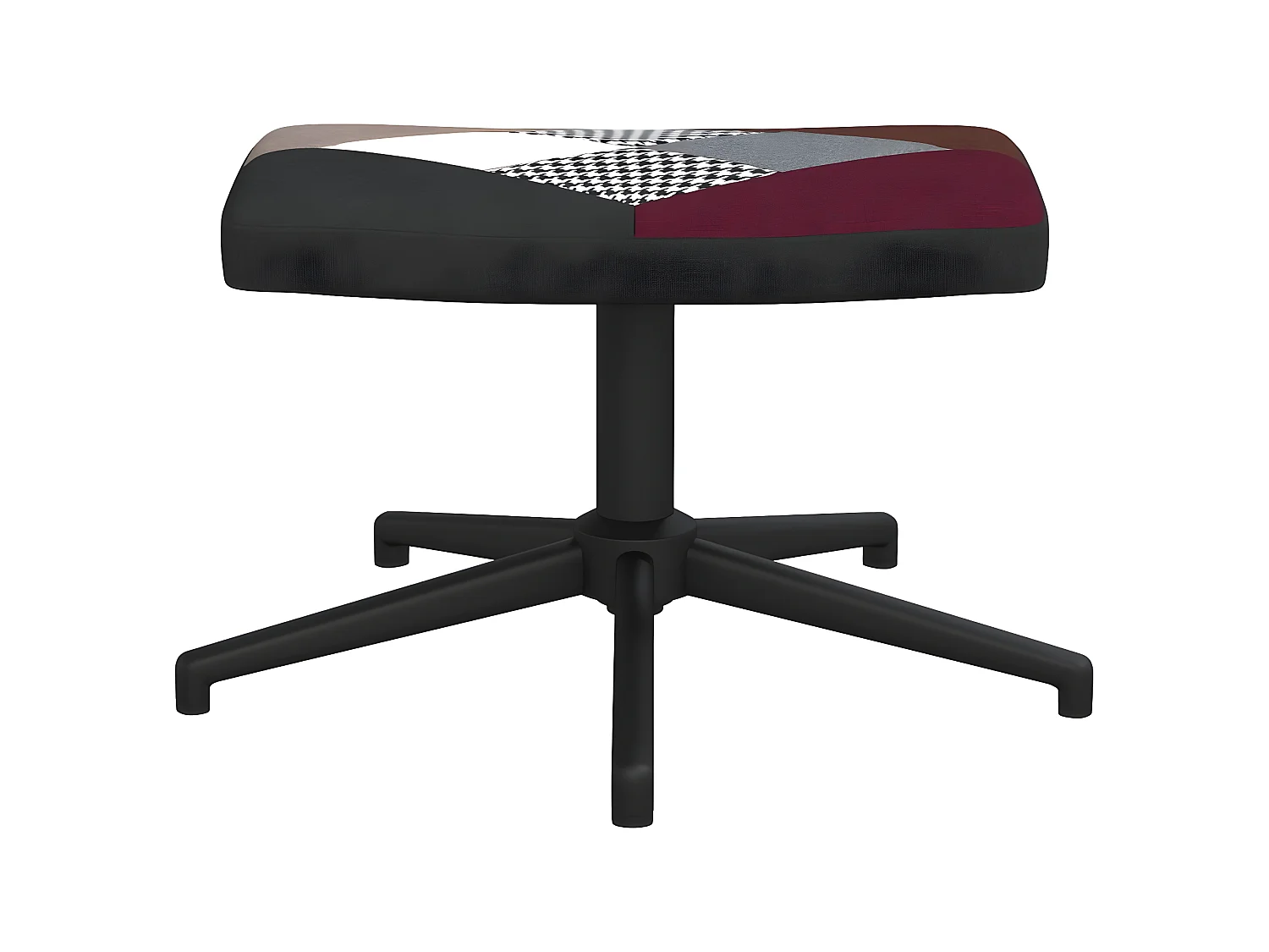 Chaise de relaxation avec repose-pied Patchwork Tissu