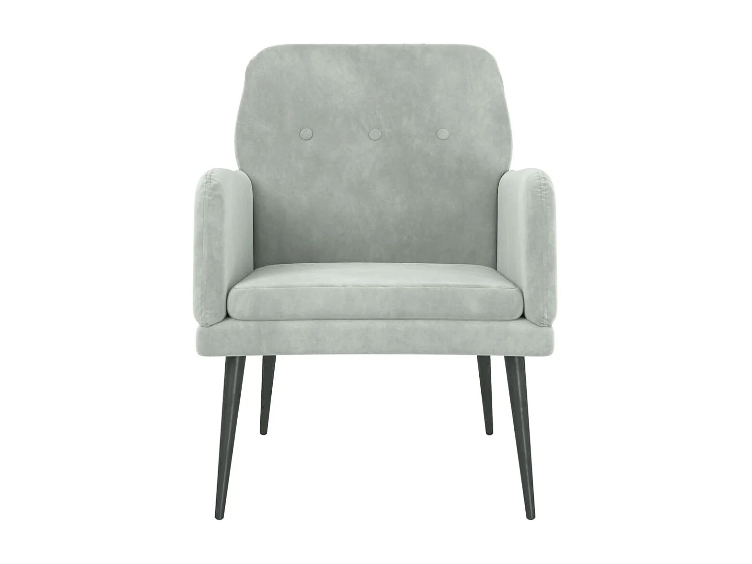 Fauteuil Lichtgrijs 62x79x79 cm Fluweel