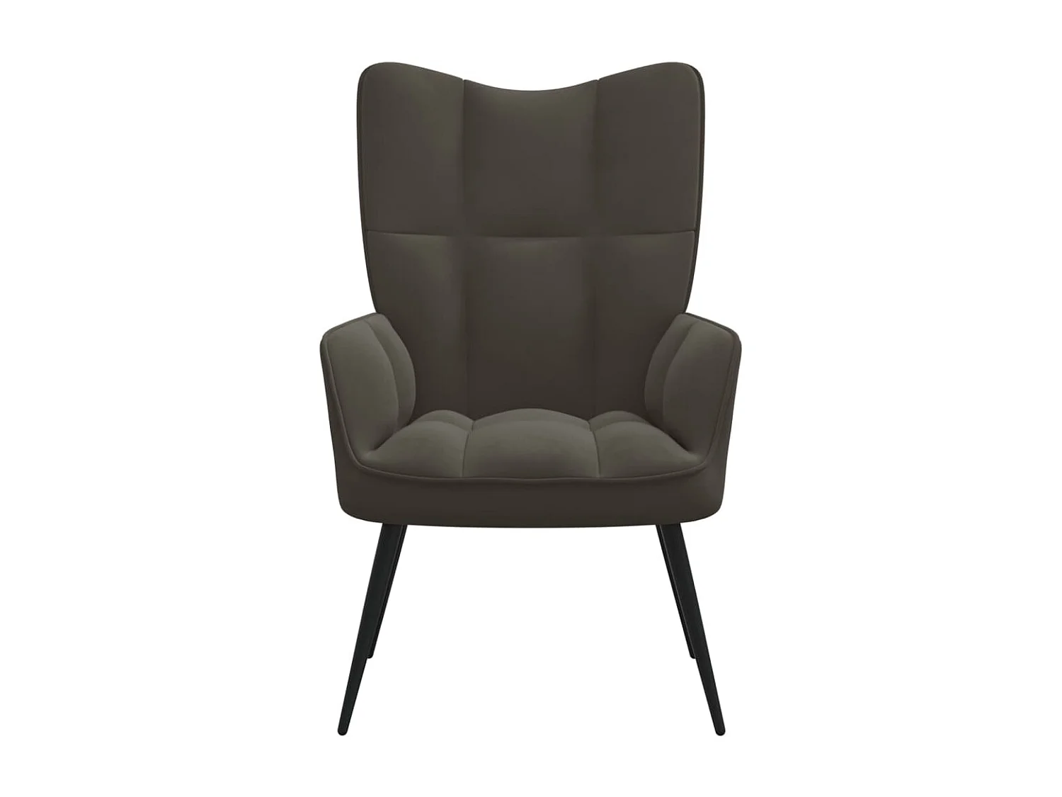 Chaise de relaxation Gris foncé Velours