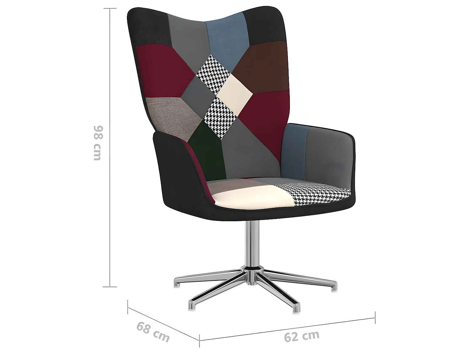 Poltrona relax in tessuto Patchwork