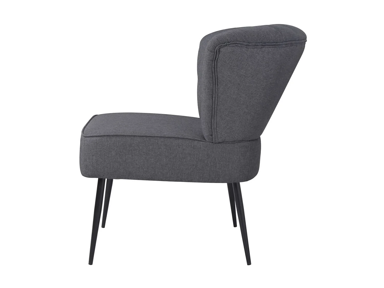 Chaise de cocktail Gris foncé Tissu