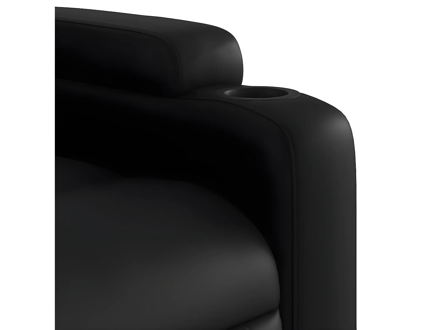 Fauteuil de massage inclinable Noir Similicuir