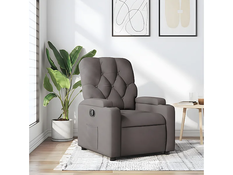 Fauteuil inclinable Taupe Tissu