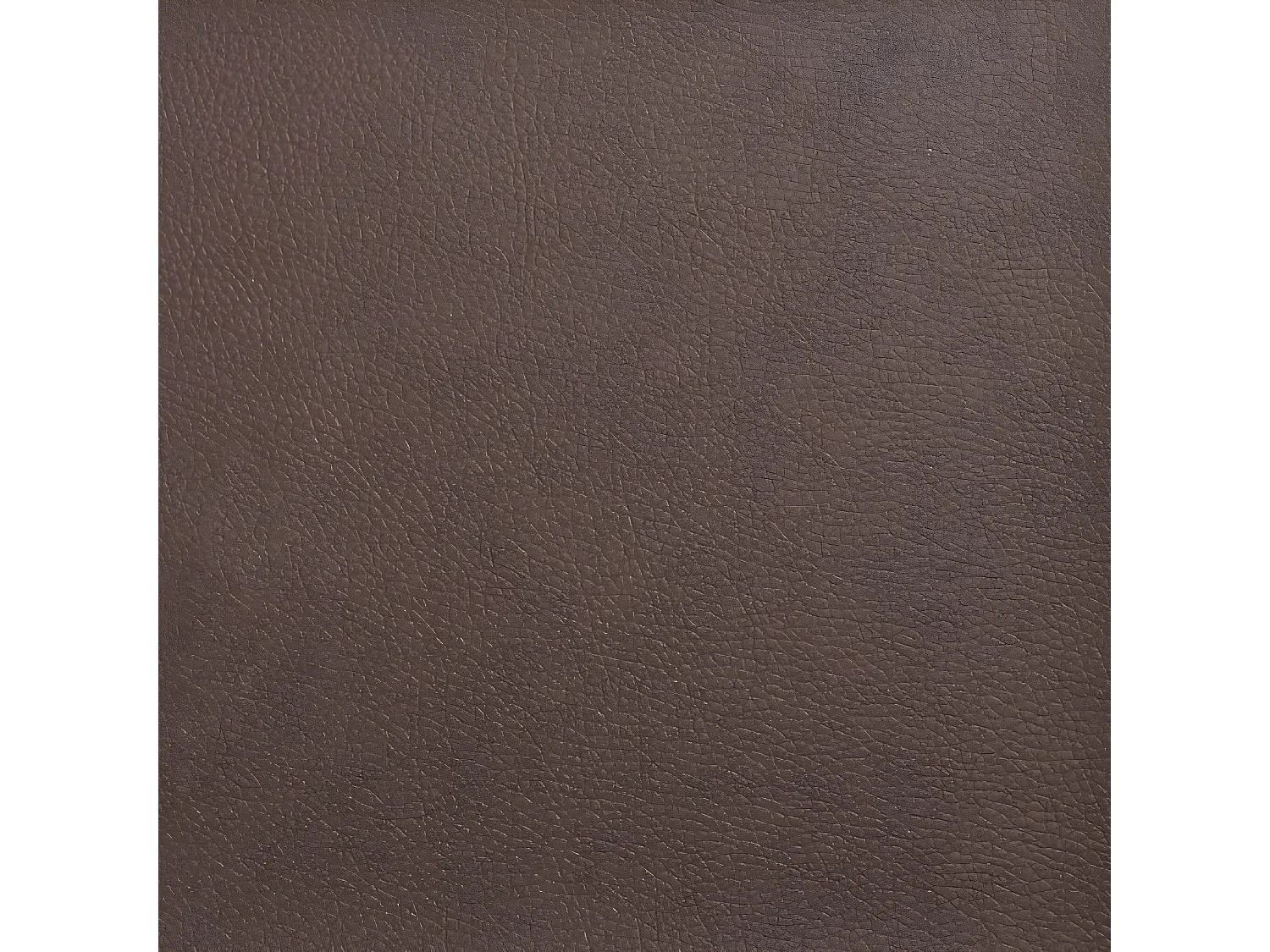 Sillón reclinable con reposapiés de piel sintética marrón.