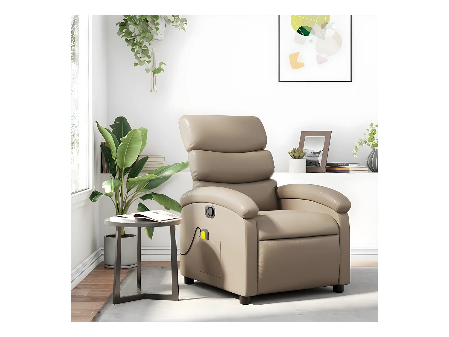 Fauteuil de massage inclinable Cappuccino Similicuir