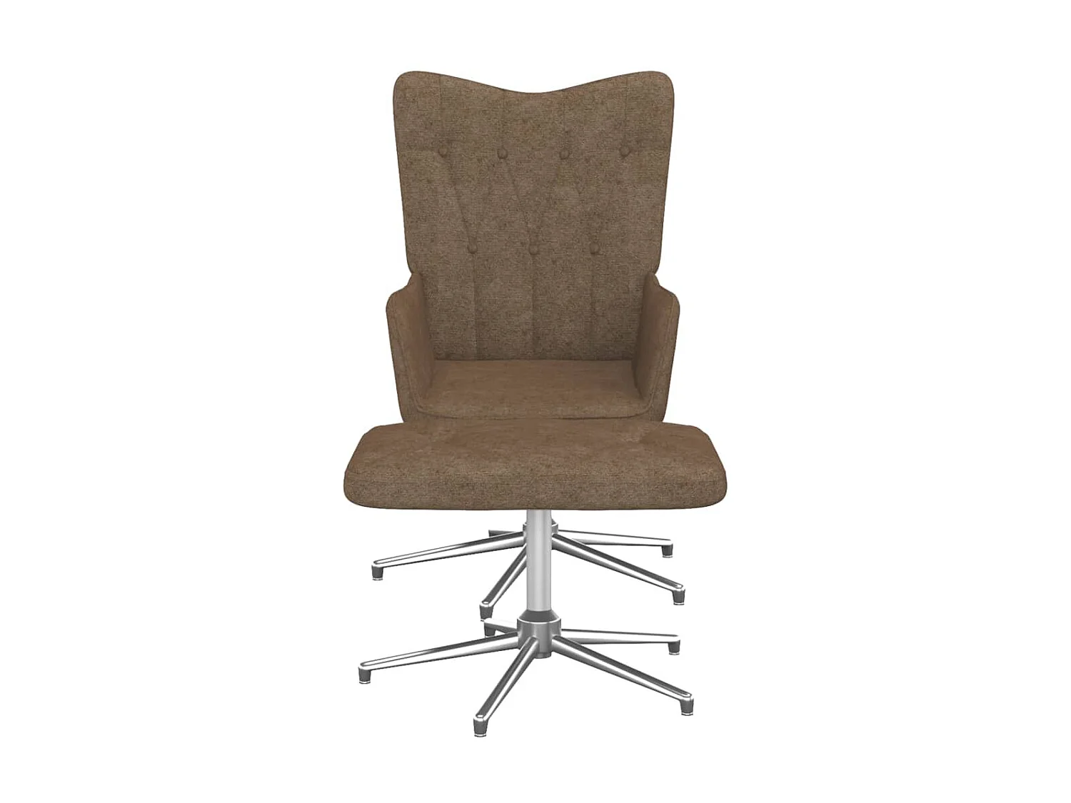 Chaise de relaxation avec tabouret Taupe Tissu