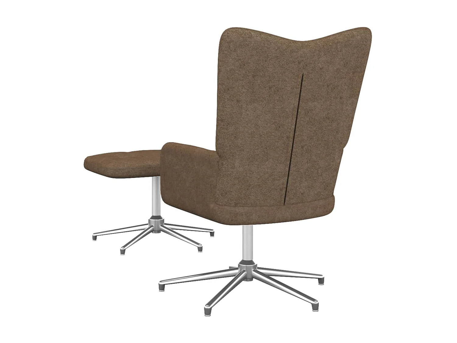 Chaise de relaxation avec tabouret Taupe Tissu