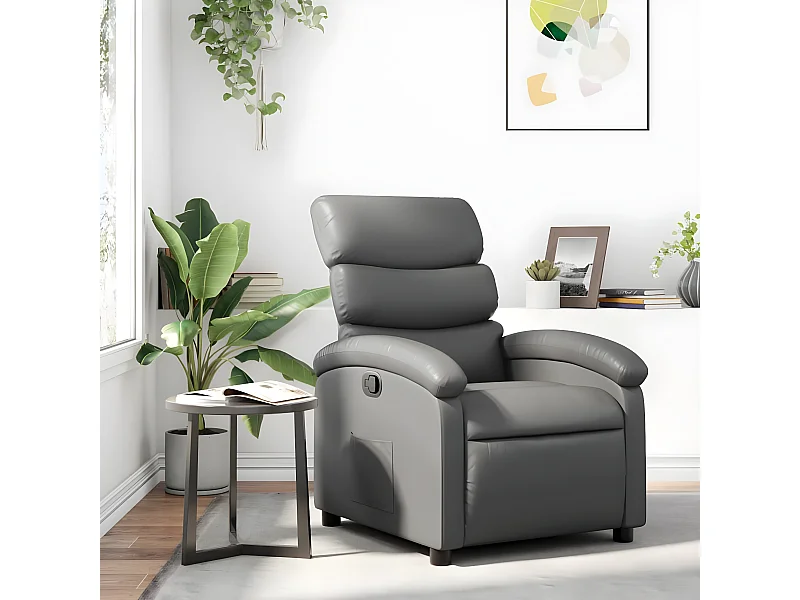 Fauteuil inclinable Gris Similicuir