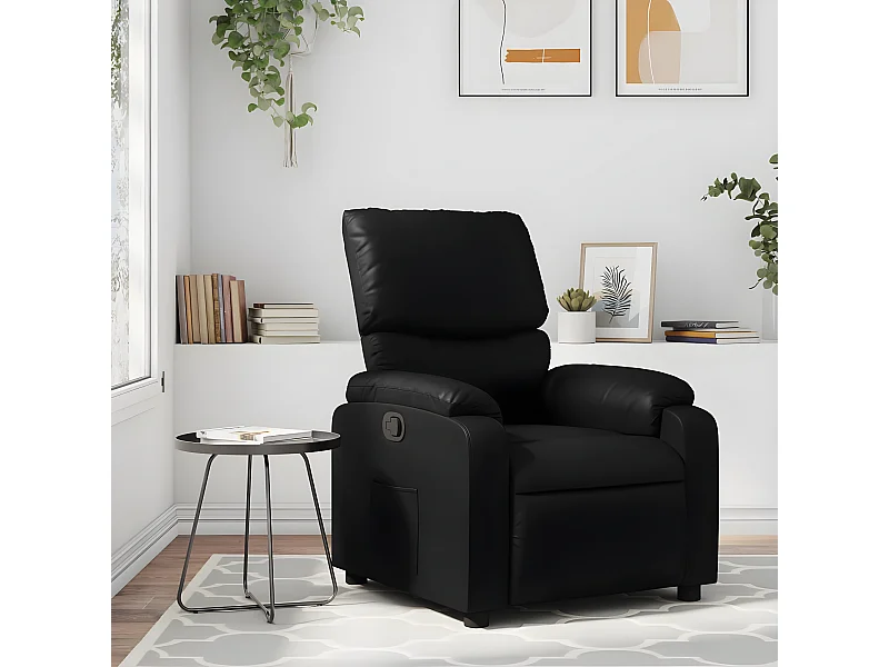 Fauteuil inclinable Noir Similicuir