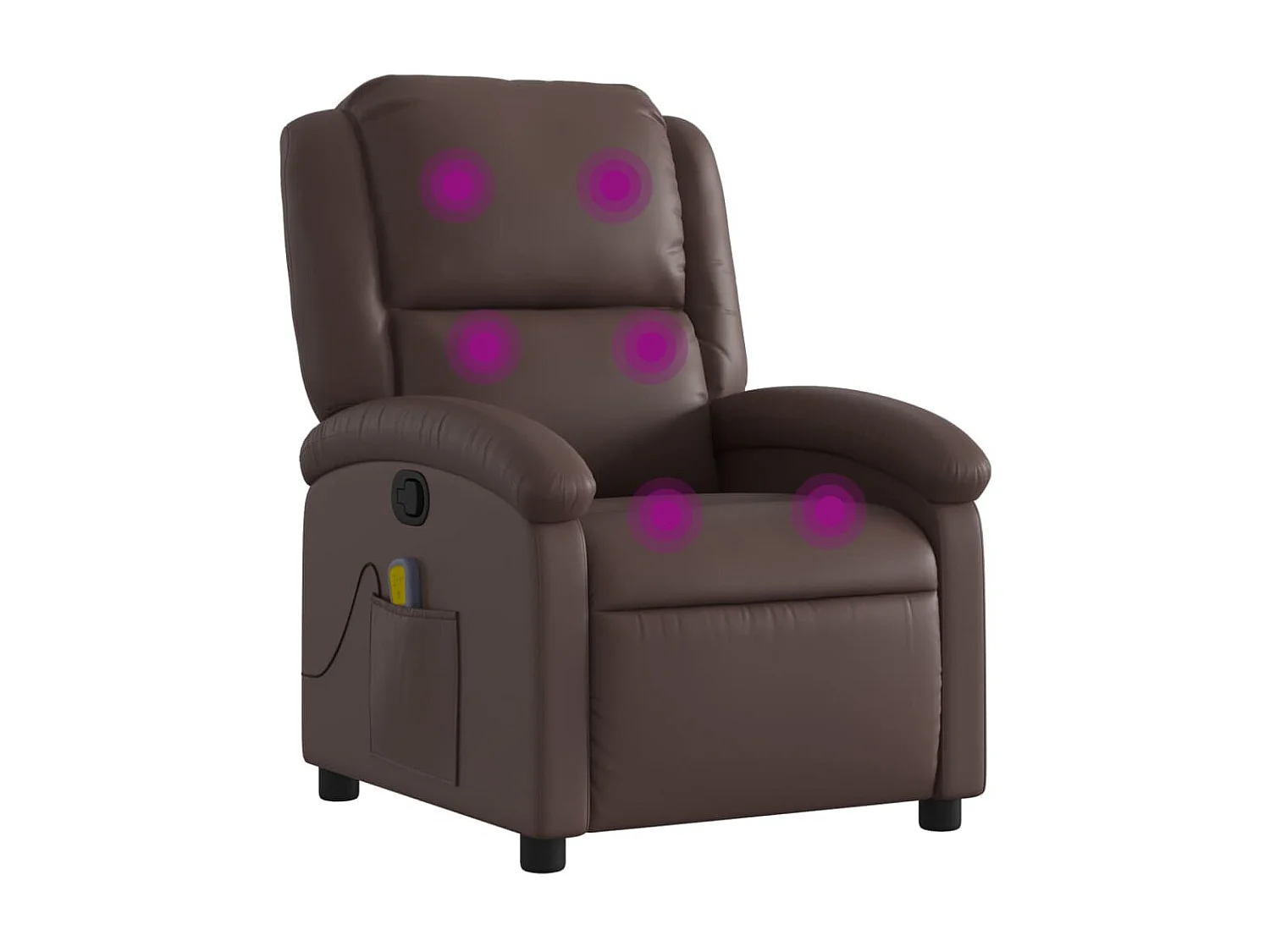 Fauteuil de massage inclinable Marron Similicuir