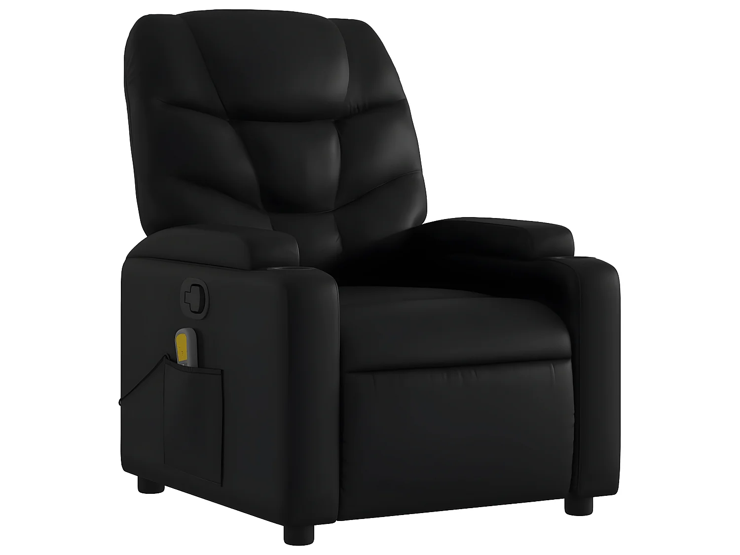 Fauteuil de massage inclinable Noir Similicuir