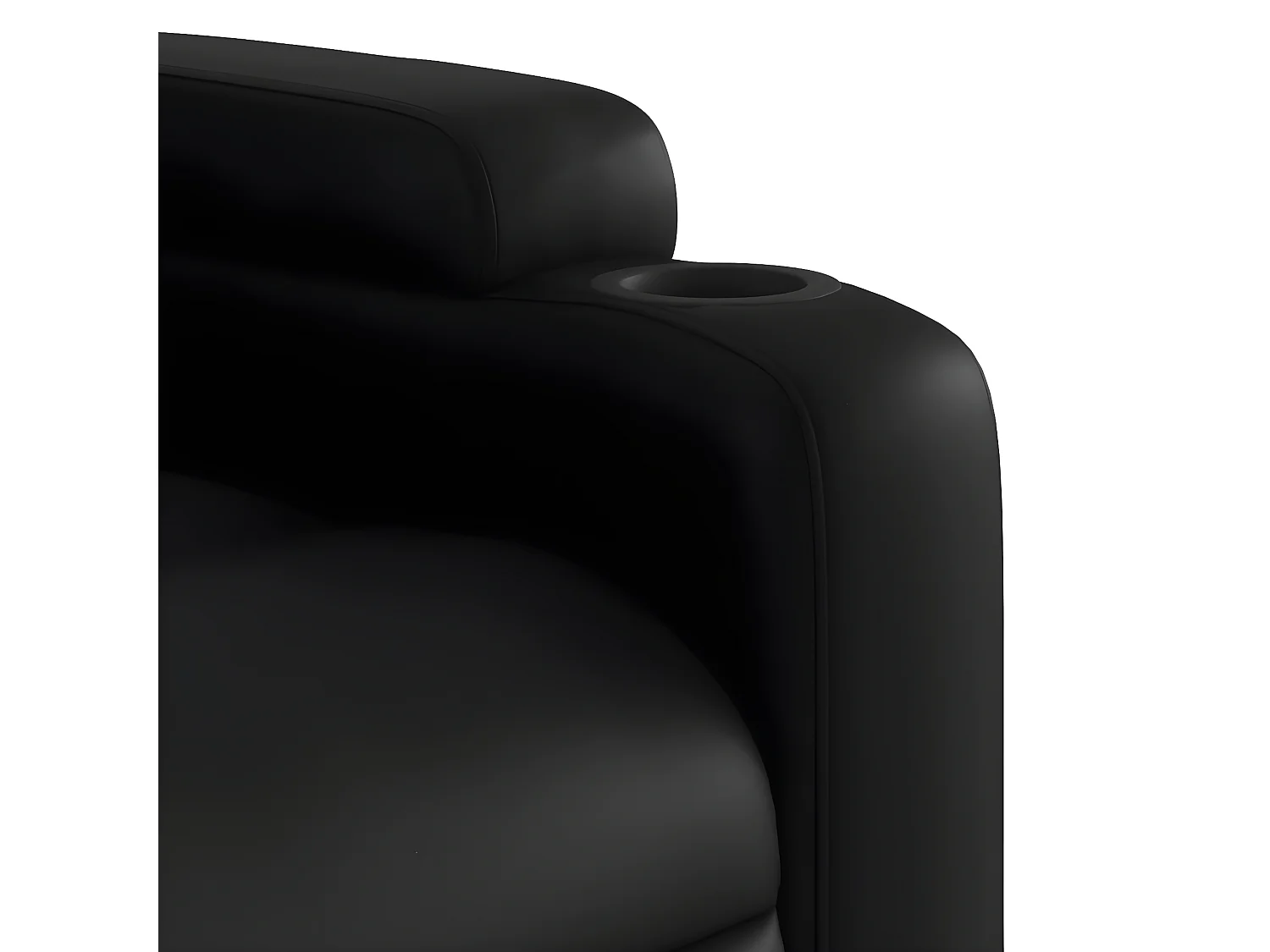 Fauteuil de massage inclinable Noir Similicuir