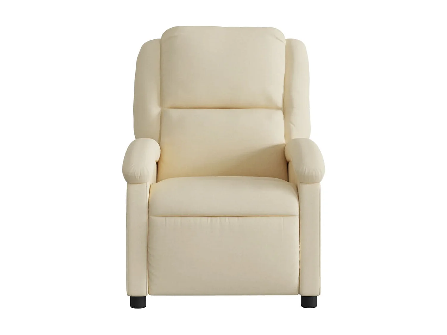 Fauteuil de massage inclinable Crème Tissu