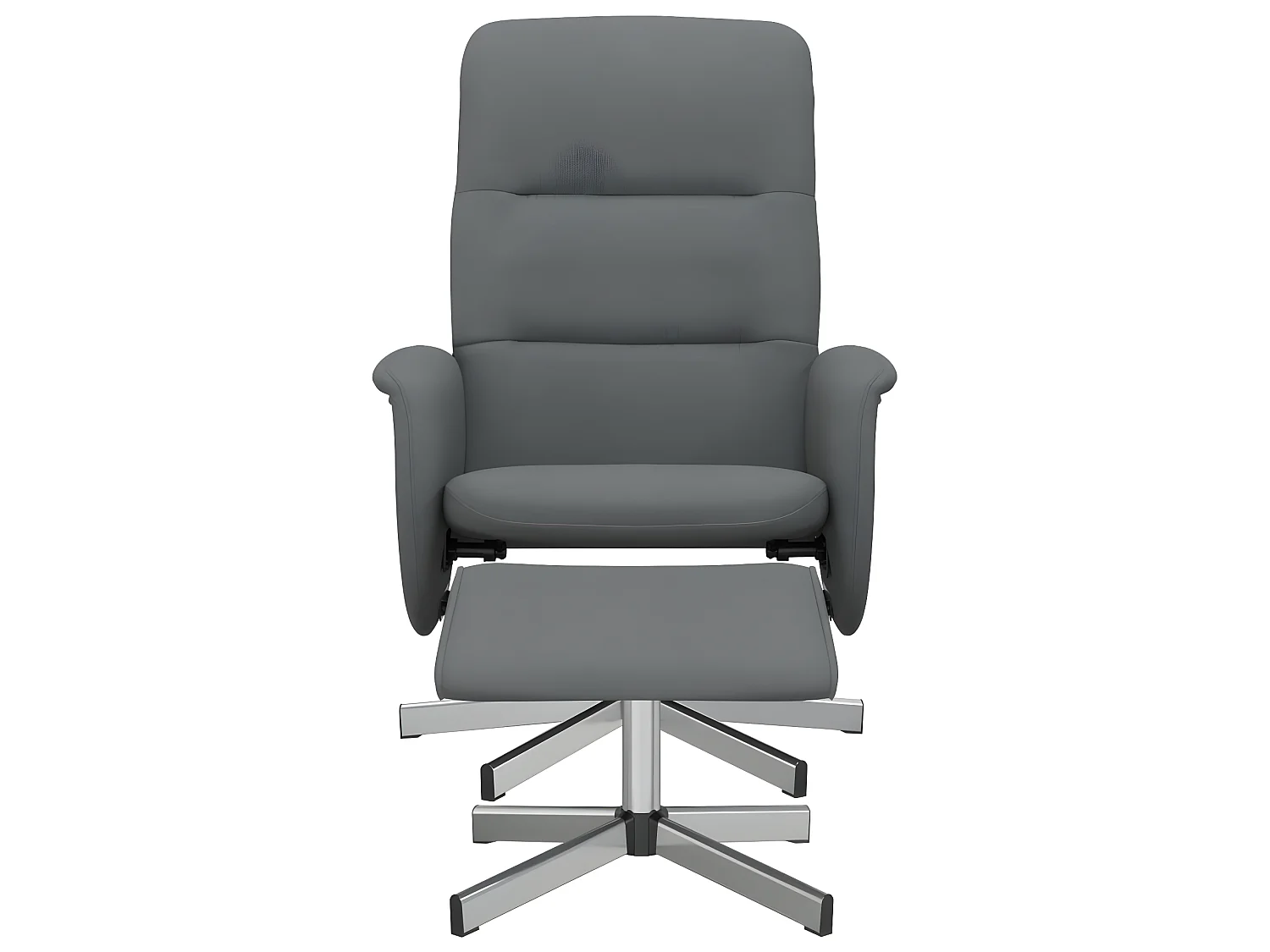 Fauteuil inclinable avec repose-pied gris foncé tissu