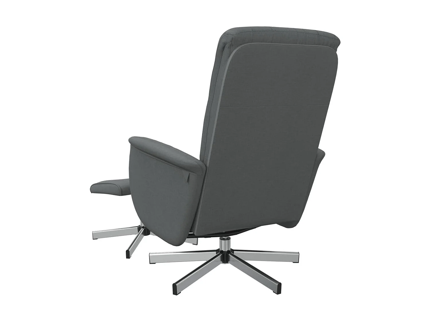 Fauteuil inclinable avec repose-pied gris foncé tissu