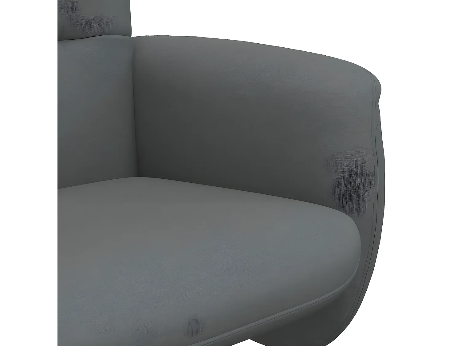 Fauteuil inclinable avec repose-pied gris foncé tissu