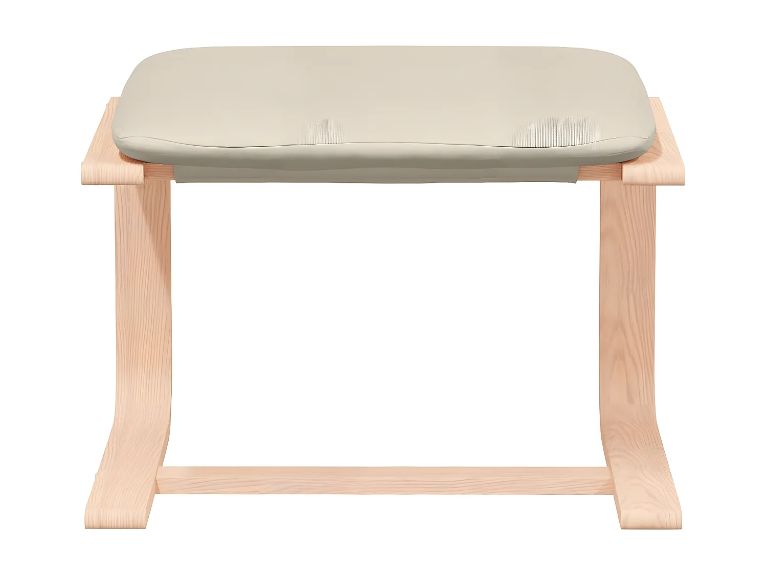 Sillón de relajación con reposapiés de tela crema