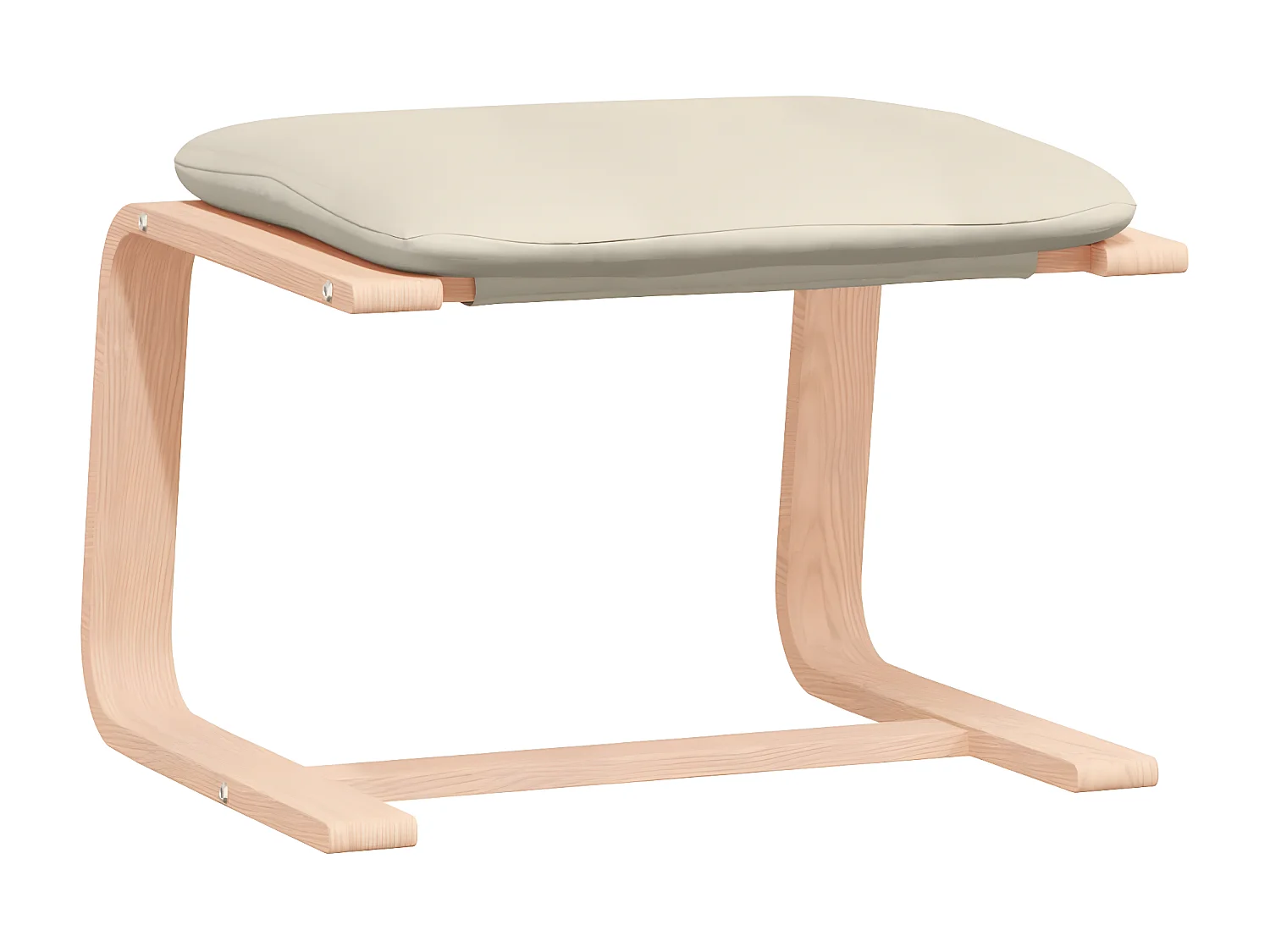 Sillón de relajación con reposapiés de tela crema