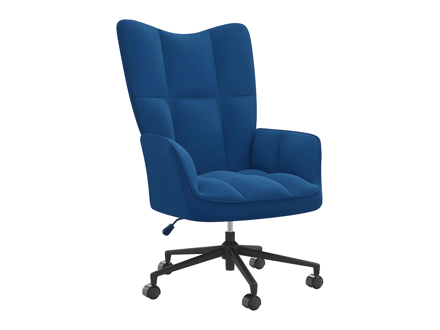 Chaise de relaxation Bleu Velours
