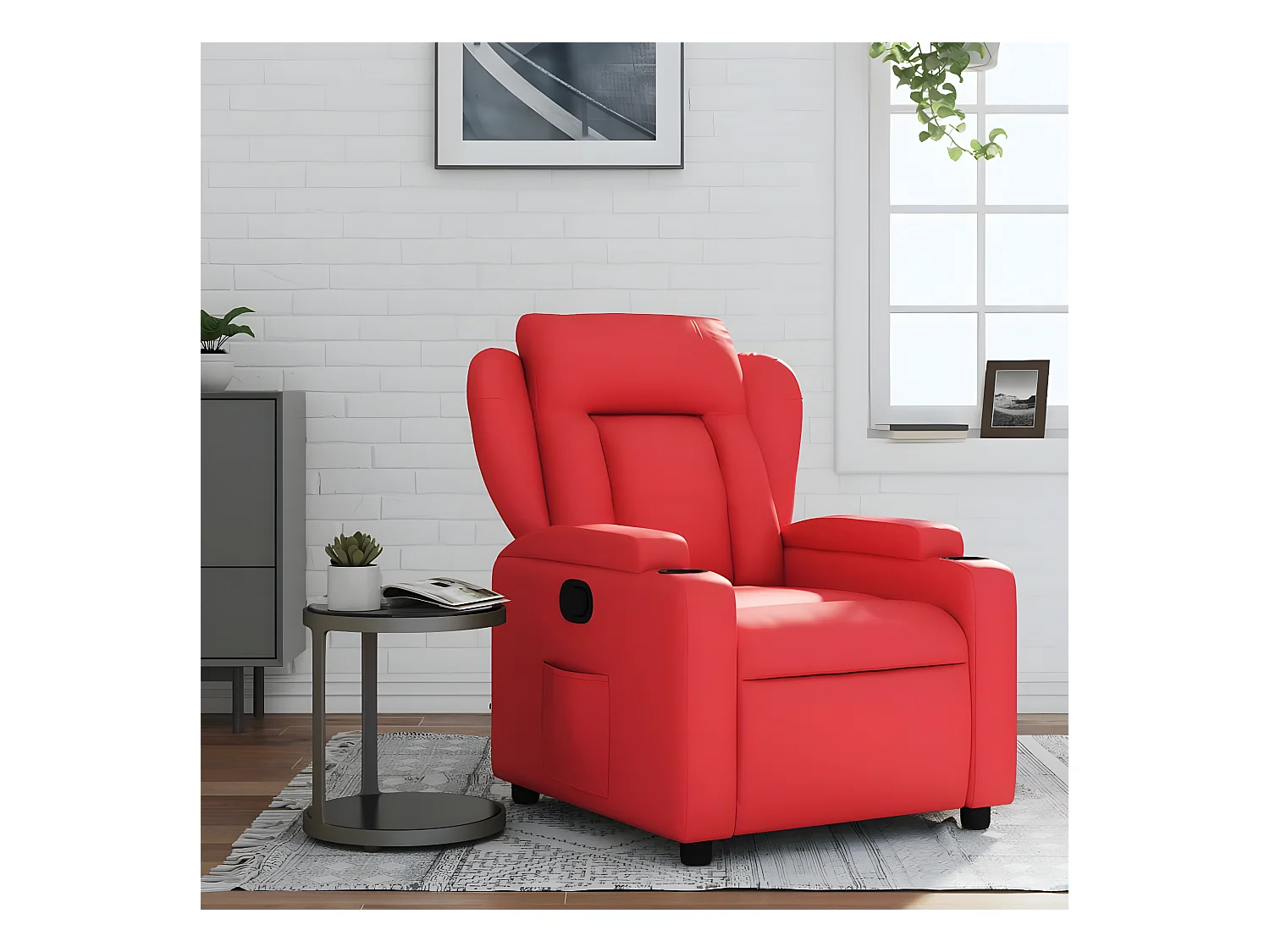 Fauteuil inclinable Rouge Similicuir